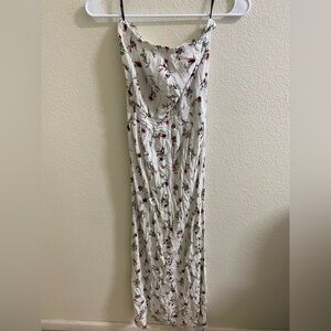 Forever 21 White Dress with Red Floral Design‎